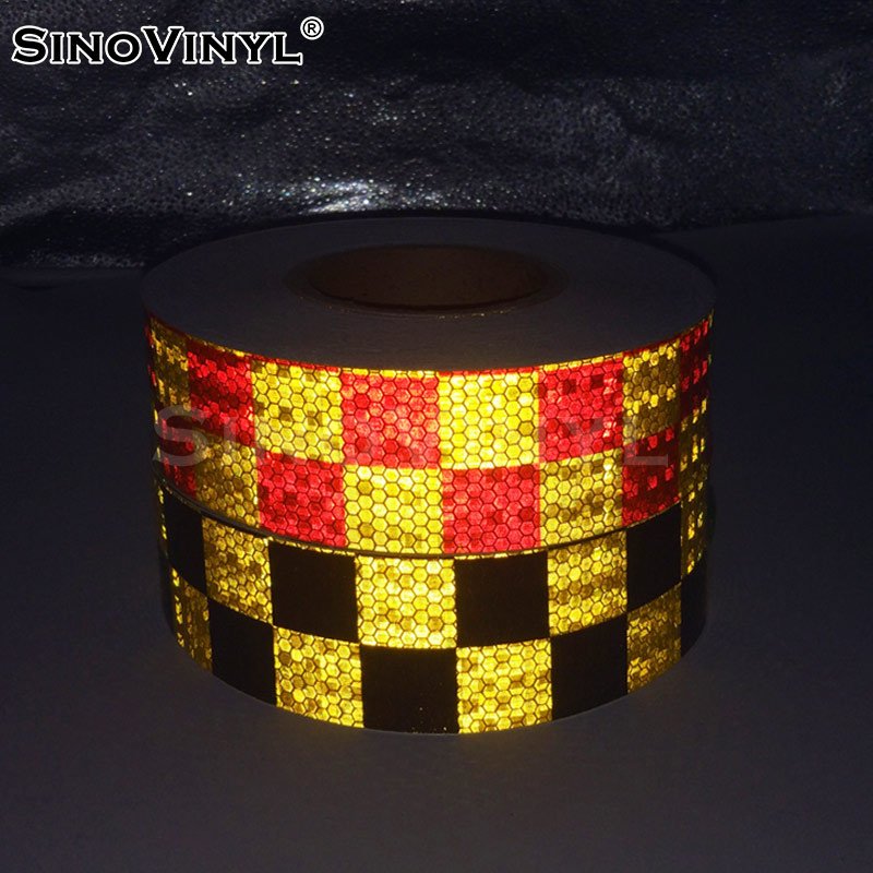 Checked High Quality Reflective Tape For Vehicle Safety Tips