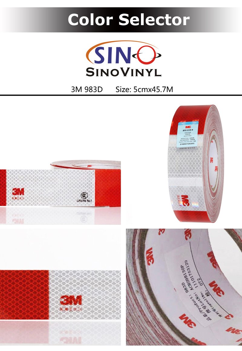 High Visibility Reflective Tape Red and White for Vehicles Truck for Road Safety