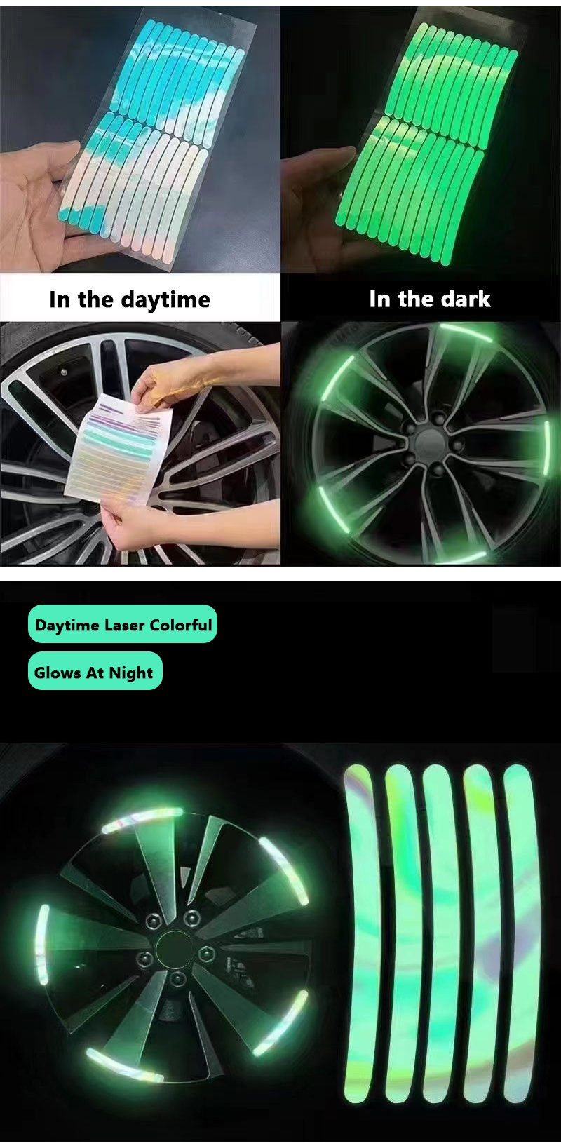 High Quality Waterproof DIY Vehicle Decoration Luminous Rainbow Vinyl PVC Decorative Film