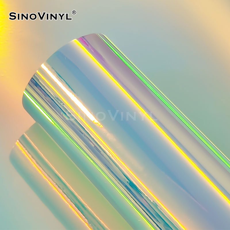 Printing Advertising Materials PVC Printable Self Adhesive Luminous Rainbow Vinyl