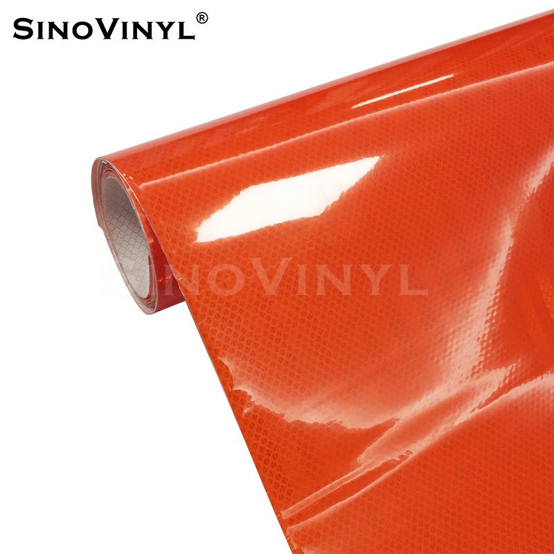 High Bright Prismatic Reflective Sheeting Orange Reflective Sheeting ...